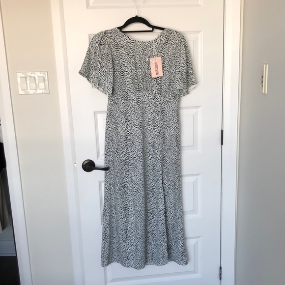 Black and white midi dress - Picture 1 of 3